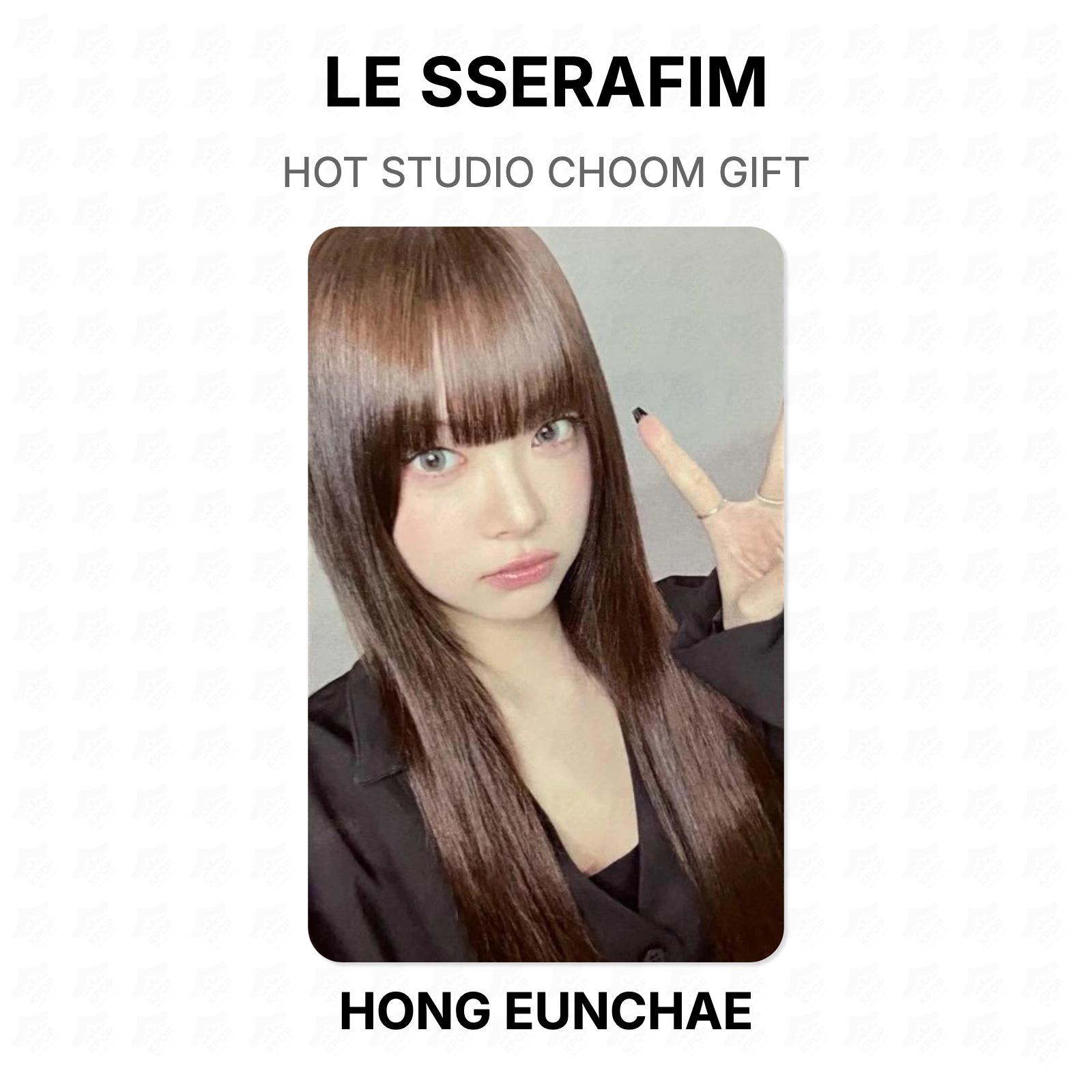 LE SSERAFIM HOT STUDIO CHOOM GIFT Official Photocard HONG EUNCHAE