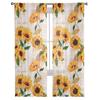 Sonnenblume Alter Zeitungshintergrund Tüll Transparent Fenstervorhänge für Wohnzimmer Küche Kinderzimmer Voile Hängevorhang