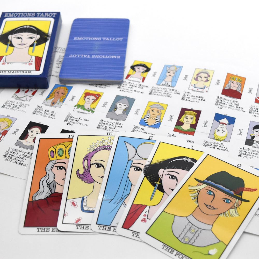 EMOTIONS TAROT by 22 Cards with Japanese Commentary Nana, [Authentic]