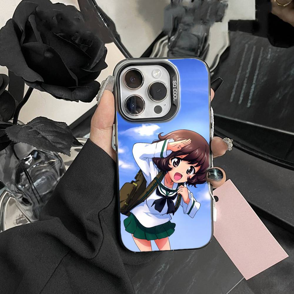 G-GIRLS Und P-PANZER Phone Case For iPhone 17,16,15,14,13,12,Pro MAX Black Matte Shockproof Cover