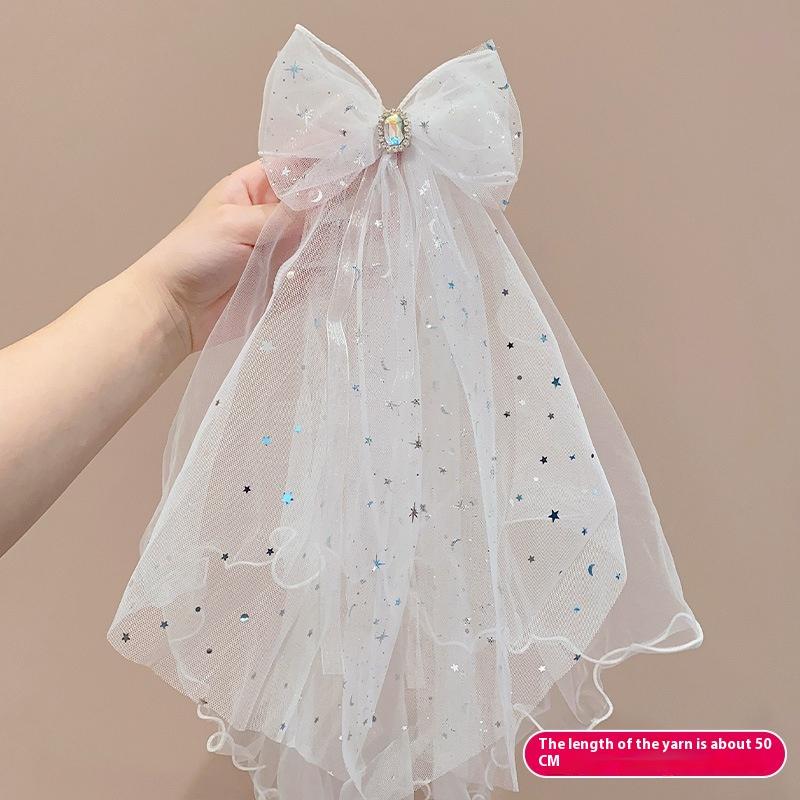 

1 Piece Girl S Super Fairy Luminous Hair Clip Children S Crown Bow Headcloth Little Girl Princess Hair Clip Baby Headpiece