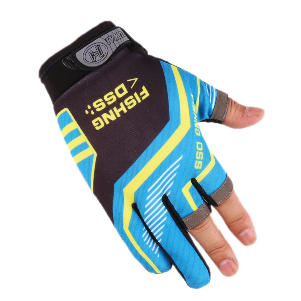 Sun Protection Fishing Gloves New Sunshade Men and Women Outdoor Sports Gloves Three Finger Fitness Cycling Fishing Gloves