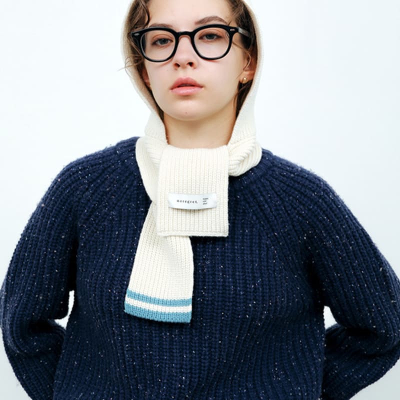 

noregret Hoodie Wool Knit Muffler Cream Free