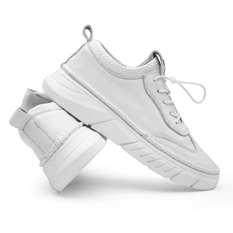 Italské Nové Pánské Ležérní Boty z Pravé Kůže Silná Podrážka Ležérní Oxfordské Boty Zimní Sametové Pánské Bavlněné Boty Doprava Zdarma