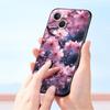 Kirschblüten Handyhülle Für iPhone 17 16 15 Pro Max 11 12 13 14 7 8 Plus SE 2020 X XR XS Hülle Weich Schwarz