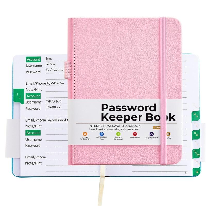 Light Weight Portable Password Collection Notebook Address Information Organiser Book for Travel and Daily Use