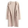 Woolen Coat Women Autumn Korean Fashion Casual Loose Women Coat Solid Color Button-Less Cardigan Coat