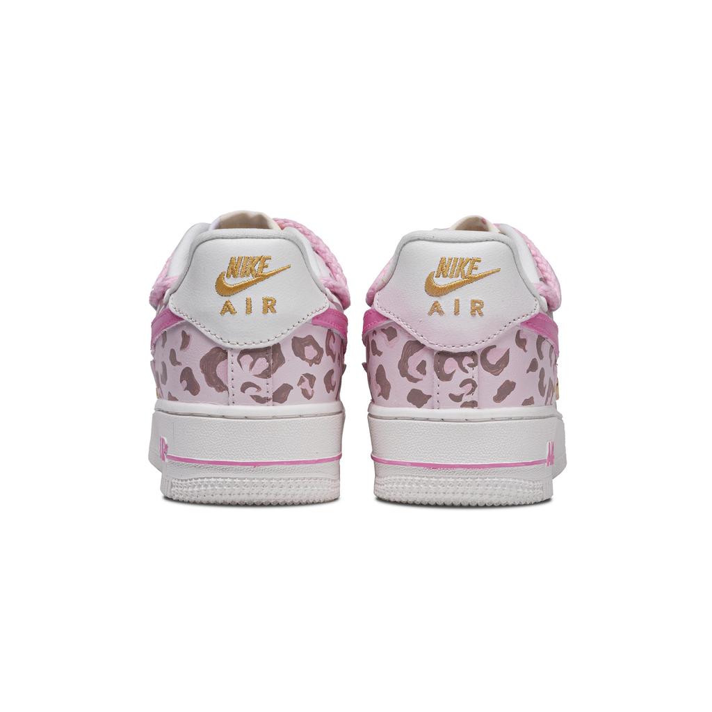 Nike Air Force 1 Růžová Leopardí Kůže Odolná proti oděru Nízké Skateboardové Boty Dámské Růžové FV3654-111(team1333-)