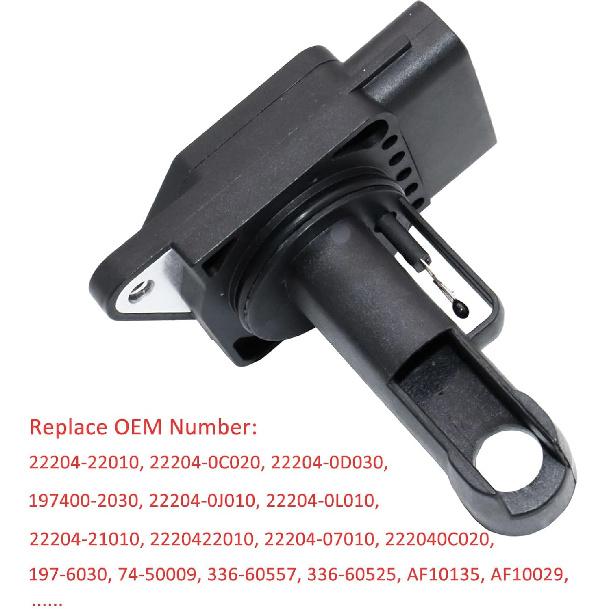 22204-22010 Mass Air Flow Sensor Compatible with Toyota 00-09 4Runner 02-06 Camry 03-08 Corolla 01-10 Highlander 99-15 Tacoma 01-05 RAV4 Lexus ES300