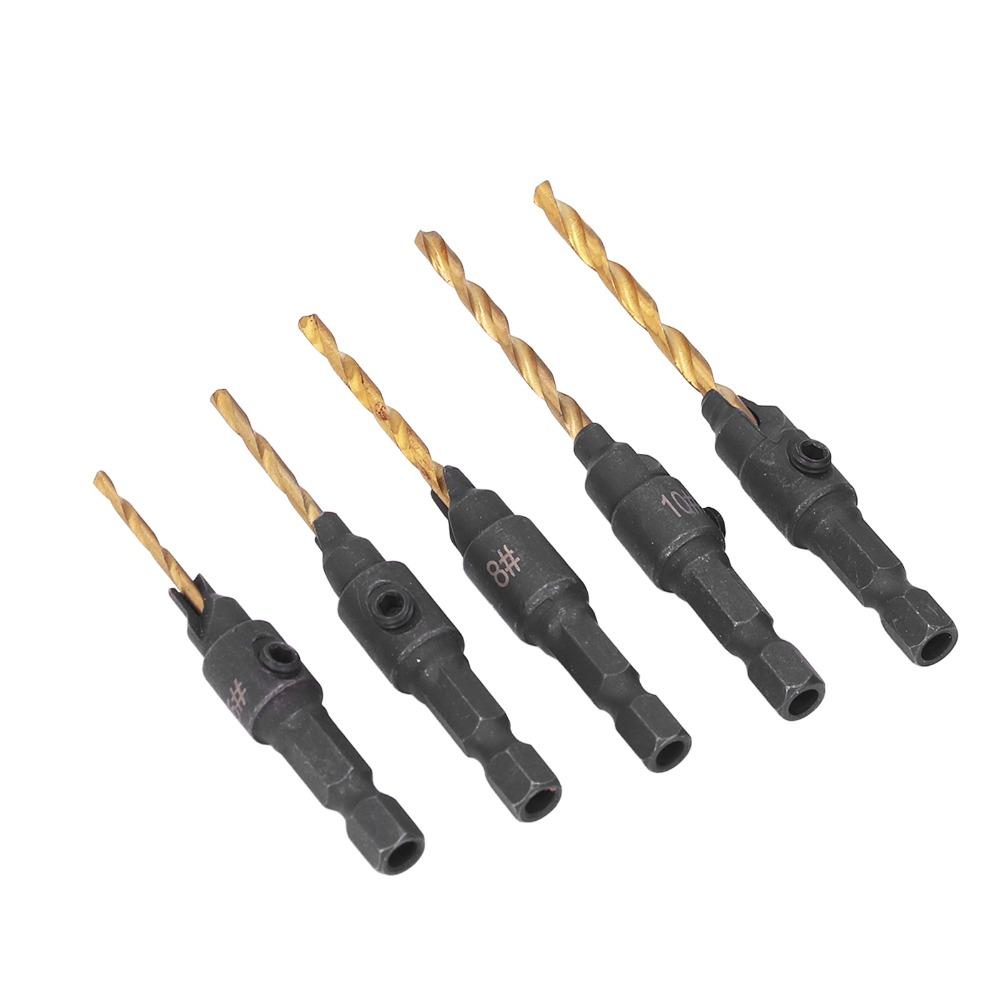 1/4 Inch Hex Shank Counter Bit Set Power Drill Accessories For Plastic Metal Woodworking