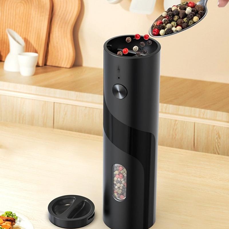 Salt And Pepper Grinder Set Electric,Rechargeable Salt And Pepper Shakers Stainless Steel With Usb C Dual Charging Base