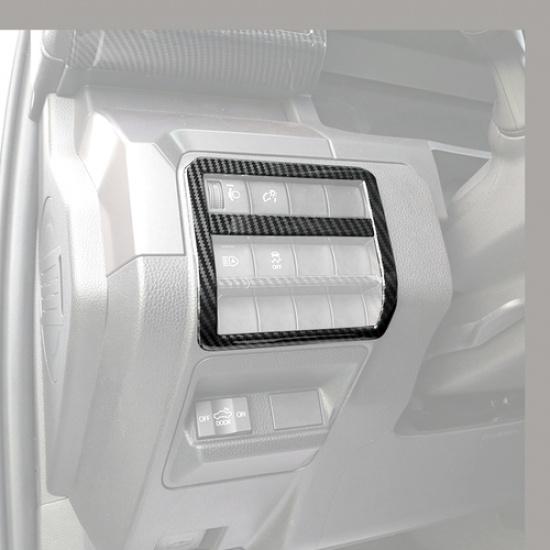 For Toyota 4Runner 2025+ Carbon Fiber Interior Multi-function Button Cover Trim