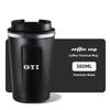 380ML Car Coffee Mug Stainless Steel Travel Thermo Cup For VW GTI Golf Polo Tiguan Passat B6 MK6 Touareg Jetta CC T-ROC Hub Cap