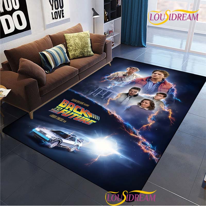Back To The Future Carpet for Living Room Bedroom Rug Kitchen Kid Unslip Floor Mats Birthday gift photography props Alfombra Rug