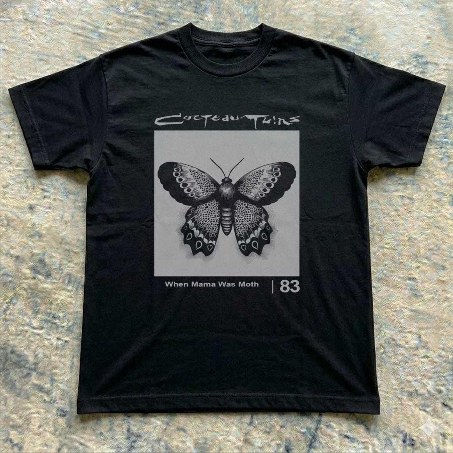 Cocteau Twins Butterfly T-Shirt 90s Alt Rock Tee, cocteau-twins twinlights S