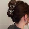 1PC Niche Cold Wind Design Hairpin Female Head Shark Clip Ins2025 New High-end Disc Hair Grab Clip Large