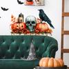 Pvc Pumpkin Halloween Skull Black Bird Maple Leaf Wall Sticker Living Room Decor