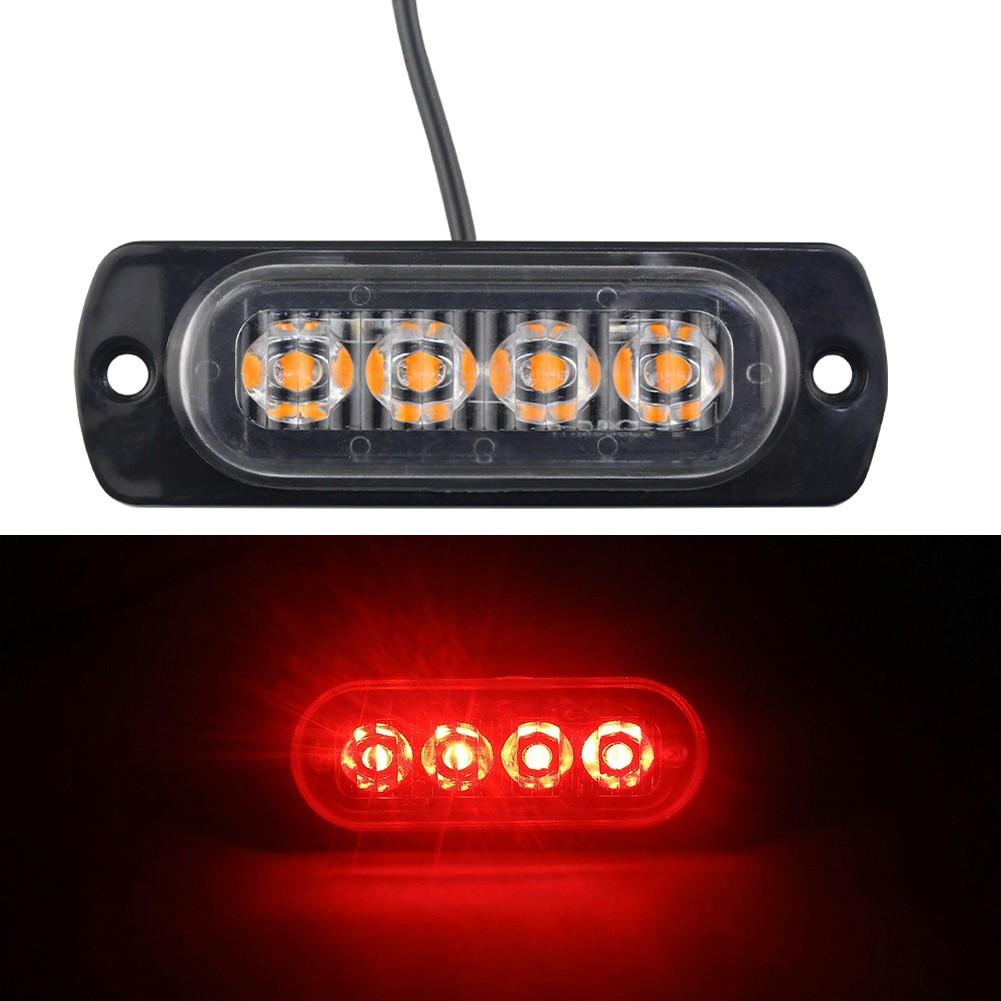 

4 светодиода Автомобильный свет Свет решетки Автомобиль Грузовик Прицеп Маяк Лампа Светодиодный боковой свет красный