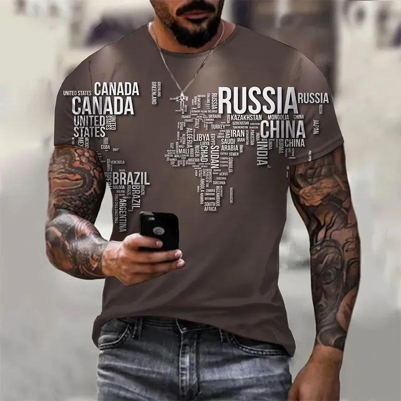 Summer New Men's Contrasting Color Splicing Short-sleeved Top Trendy Fashion Urban Street Casual T-shirt