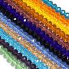 3/4/6/8/10mm Faceted AB Clear Glass Crystal Rondelle Beads Colorful Loose Spacer Beads For Jewelry Making DIY Bracelet Necklace