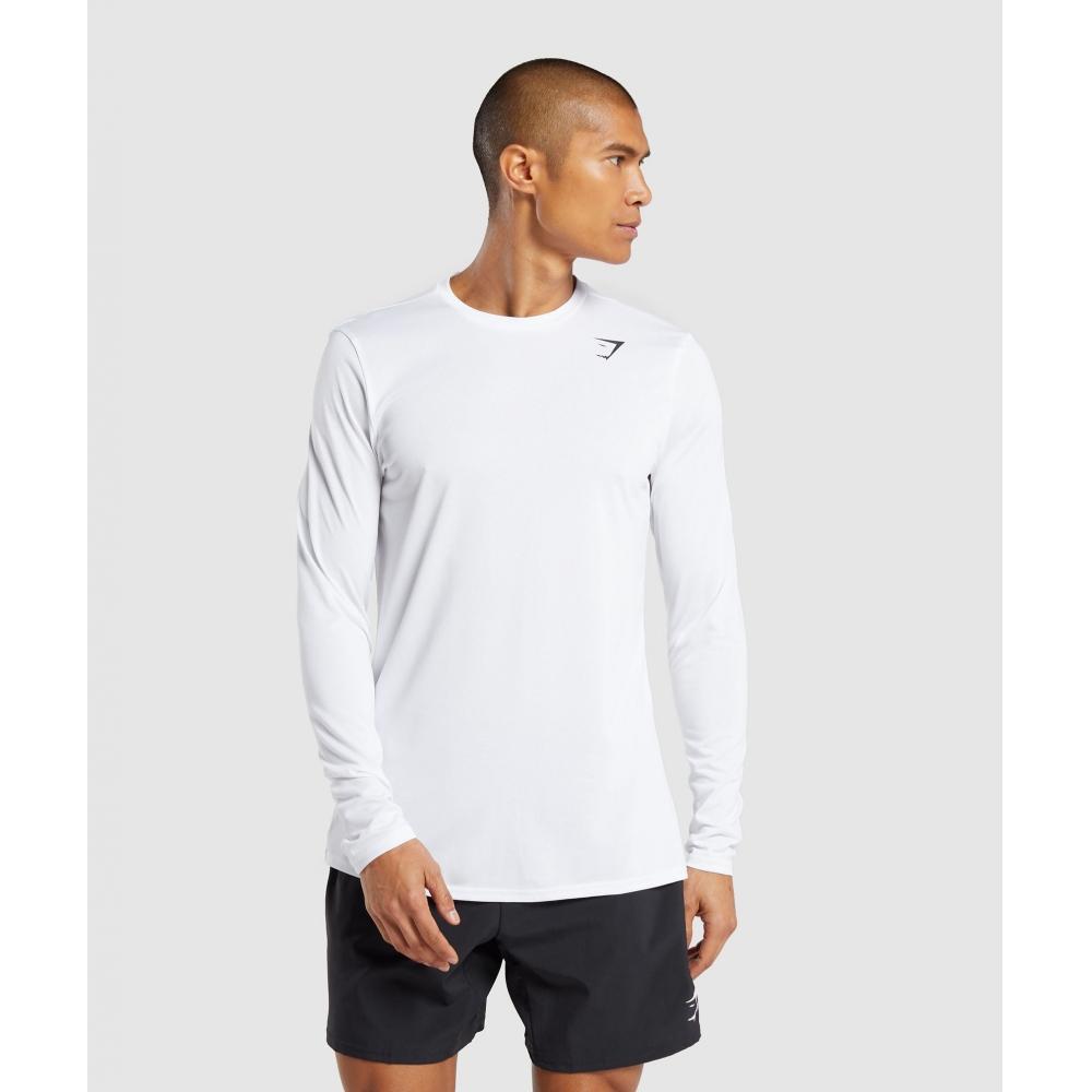 

Футболка Gymshark Arrival с длинным рукавом белая A2a1h Wbbm XS