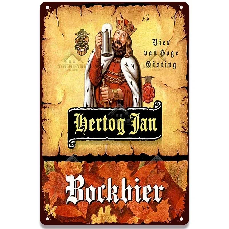 

Retro Hertog Jan Metal Sign - Exquisitely Crafted Tin with Vivid Paint, Ideal for Bar & Club Decor to Create a Mesmerizing Mural 20x30cm（7.8x11.8inch）