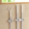 Household Mop Hook No Trace Mop Clip Hanging Plastic Wall Mounted Clip Reusable Strong Holder Mop Broom Holder Laundry Room