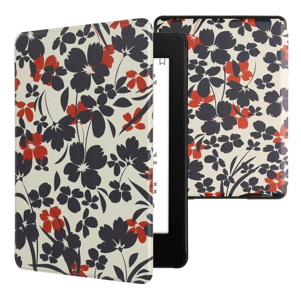 kwmobile Case for Amazon Kindle Paperwhite Generation 2021 with Auto Sleep and PU 11. - E-Reader Sleep, Leather, Blue/Red/White