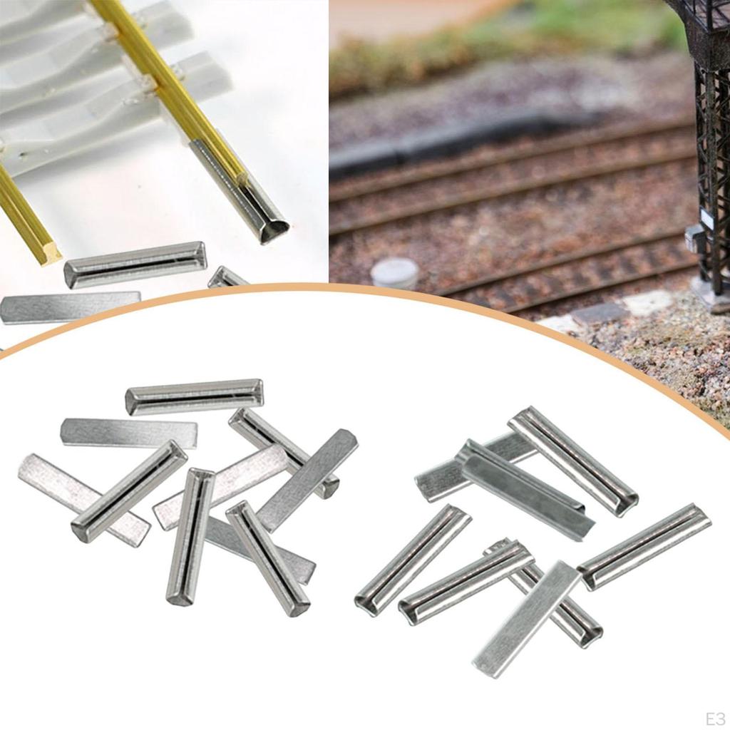 10 Pieces Model Train Rail Joiners Replace Missing Fishplates Track Connecting Replacement