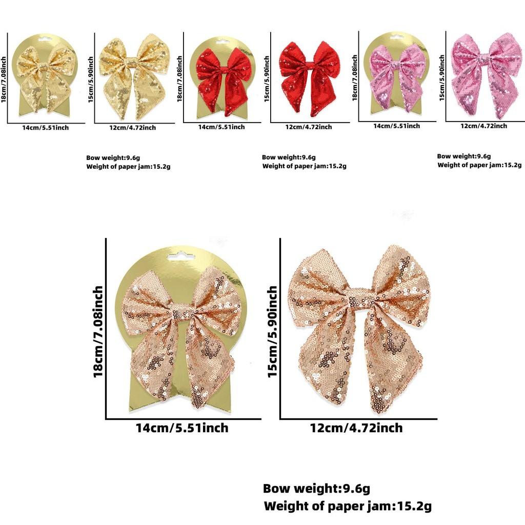 Festive Christmas Decorative Bow With Iridescent Sequins For Stunning Tree Dcor