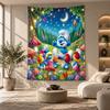Decorative Tapestry,Smurfs Cute Printed Wall Art, Lightweight Wall Hanging For Bedroom Background