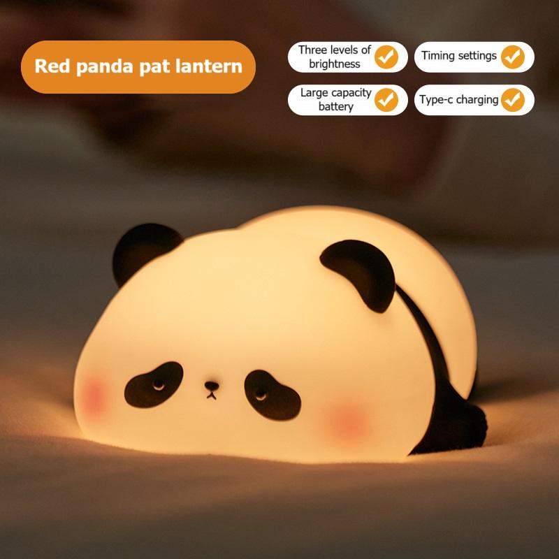 Led Panda Night Light Lamp Kawaii Animal Cartoon Nightlight for Kids Bedside Bedroom Living Room Decorative Christmas Toys Gift