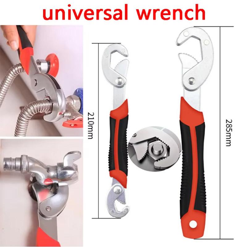 Universal Adjustable Wrench, Multi-Function Self-Tightening Spanner, Portable Hand Tool for Nuts Bolts Pipes, Home Garage Repair
