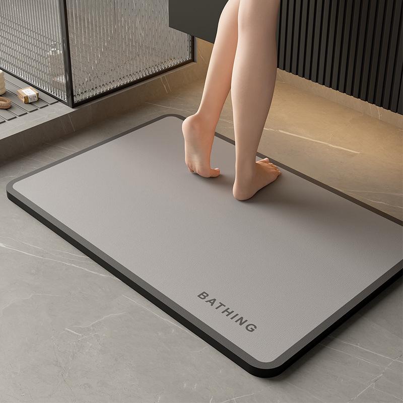 Non-Slip Diatomaceous Earth Quick-Dry Bathroom Mat – Water Absorbent, Anti-Fall, Minimalist Design for Home Use