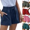 Short taille haute pour femmes, poches confortables, couleur bonbon, taille élastique, ample, Streetwear