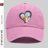 pc Heart Dog Print Baseball Cap Happy Travel Pet Element Printed Sun Hat Comfortable And Lightweight Adjustable Strap Fashi