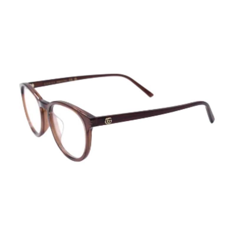 Gucci Optical Glasses [Available Prescriptions] Integrated Plate Nose Pads 003 (brown Frame/clear Lens) 51 Dust Bag + Glasses Case (random Color)
