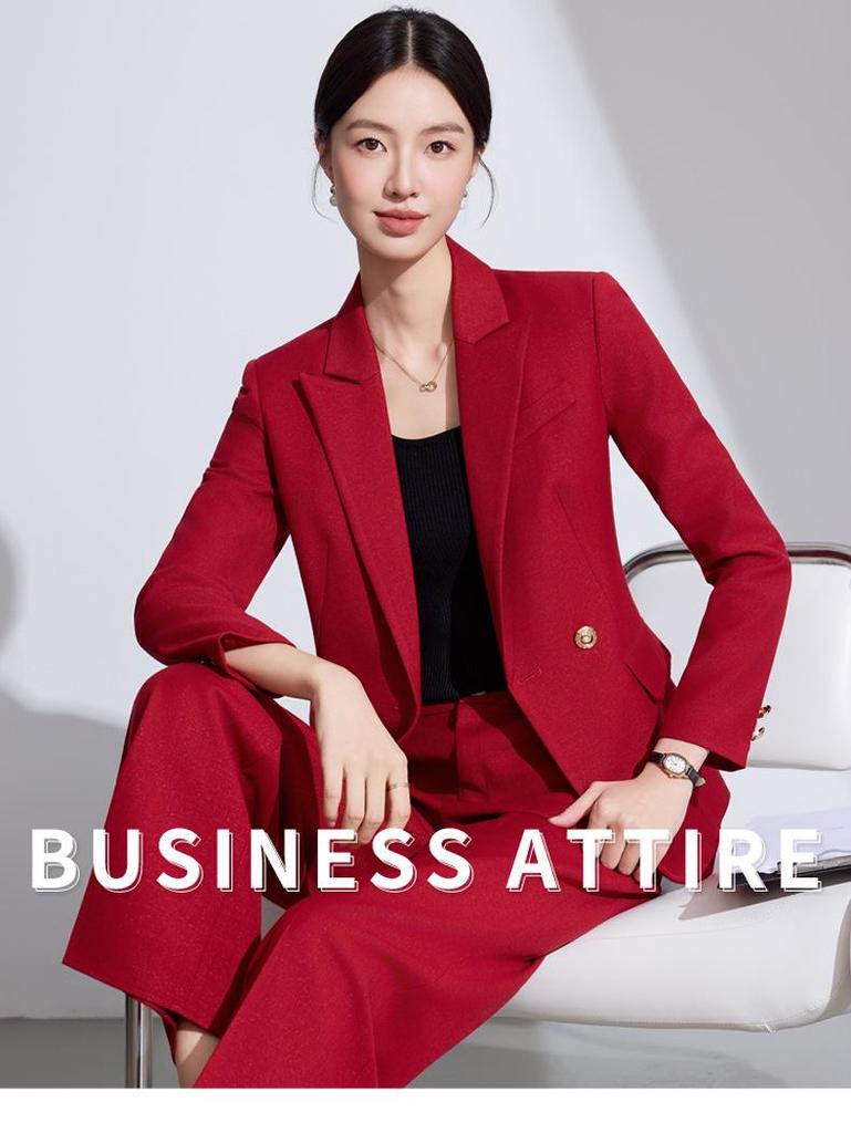 Eleganter Damen-Blazeranzug mit langen Ärmeln: Modern, Luxuriös, Schlankmachend, Lässig, Perfekt für den Arbeitsplatz oder die Ausrichtung von Veranstaltungen.