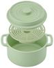 Skater Microwave Dusty Made in MWCP1 Cocotte-style Pot, 680ml, Green, Japan,