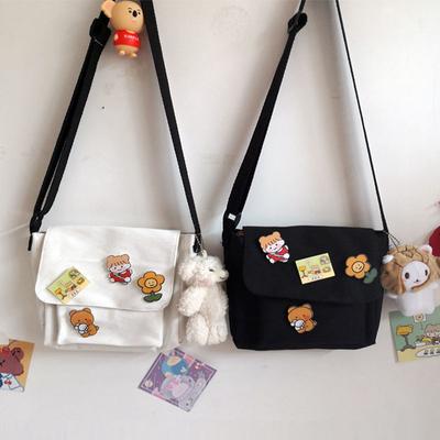 Cute Small Canvas Bag Female Crossbody Bags for Girls Women Handbags Shoulder Bag Bags Ladies Cellphone Diagonal Cross Bag Purse