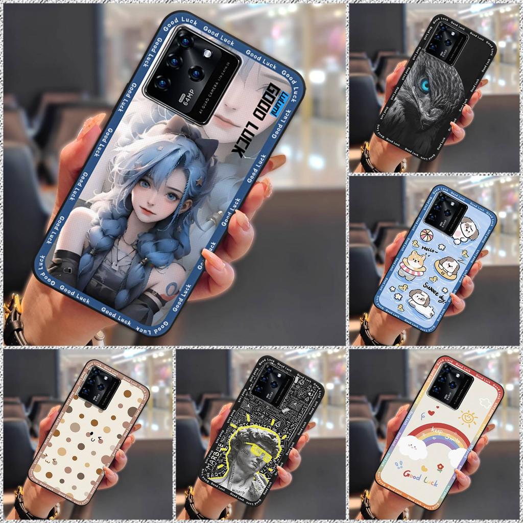 Waterproof Silicone Phone Case For ZTE Blade V30 Fashion Design Full Wrap Durable Back Cover Cover Shockproof Cartoon