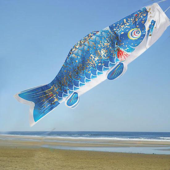 Japanese Carp Windsock Outdoor Hanging Fish Shaped Flag Kite Wind Socks for Garden Backyard Home Sushi Bar Restaurant Decoration