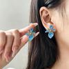 Colorful Flower Earrings for Women: Fashionable, Versatile Studs with a Light Luxury, High-End Feel