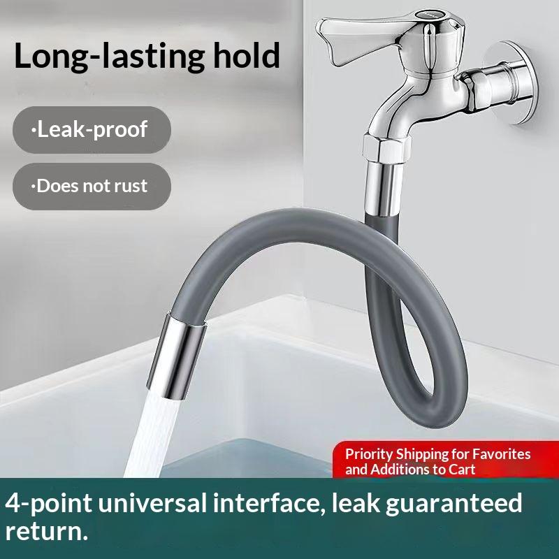 Faucet Extension Hose Rust Resistant Leak Proof 360 Degree Flexible Bendable for Home Laundry Room Utility Sink