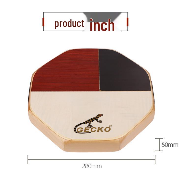 GECKO Travel Octagonal Cajon: Portable Dual Sound Hand Drum