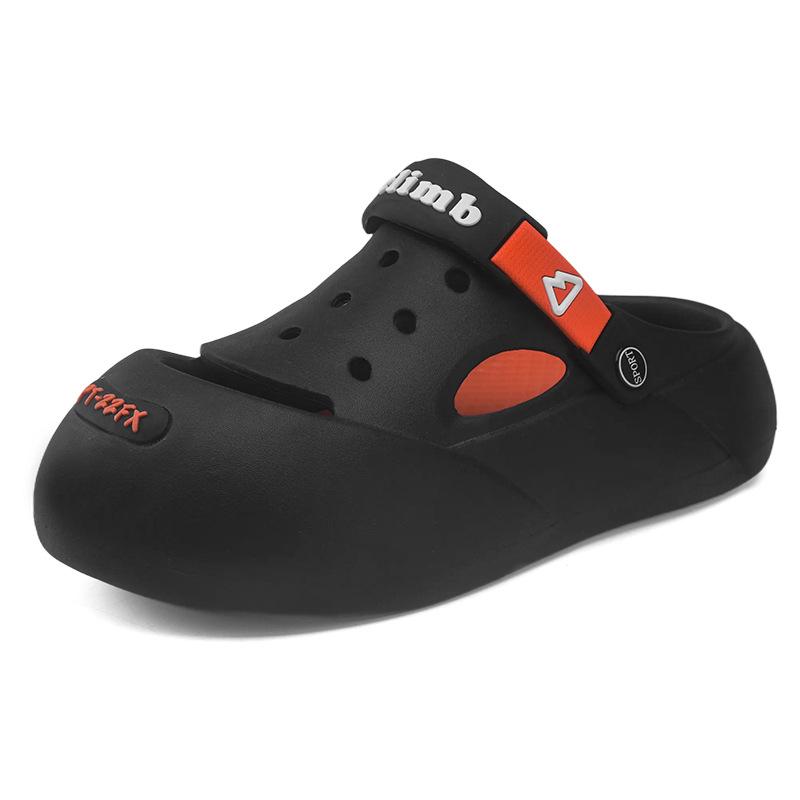 

Hole shoes couple slippers summer 2025 new shit-stepping thick-soled non-slip baotou beach wear cool slippers 36