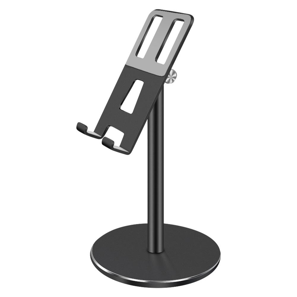 Universal Mobile Phone Holder Support Bracket Stand Height Angle Adjustable with Base for Desktopblack