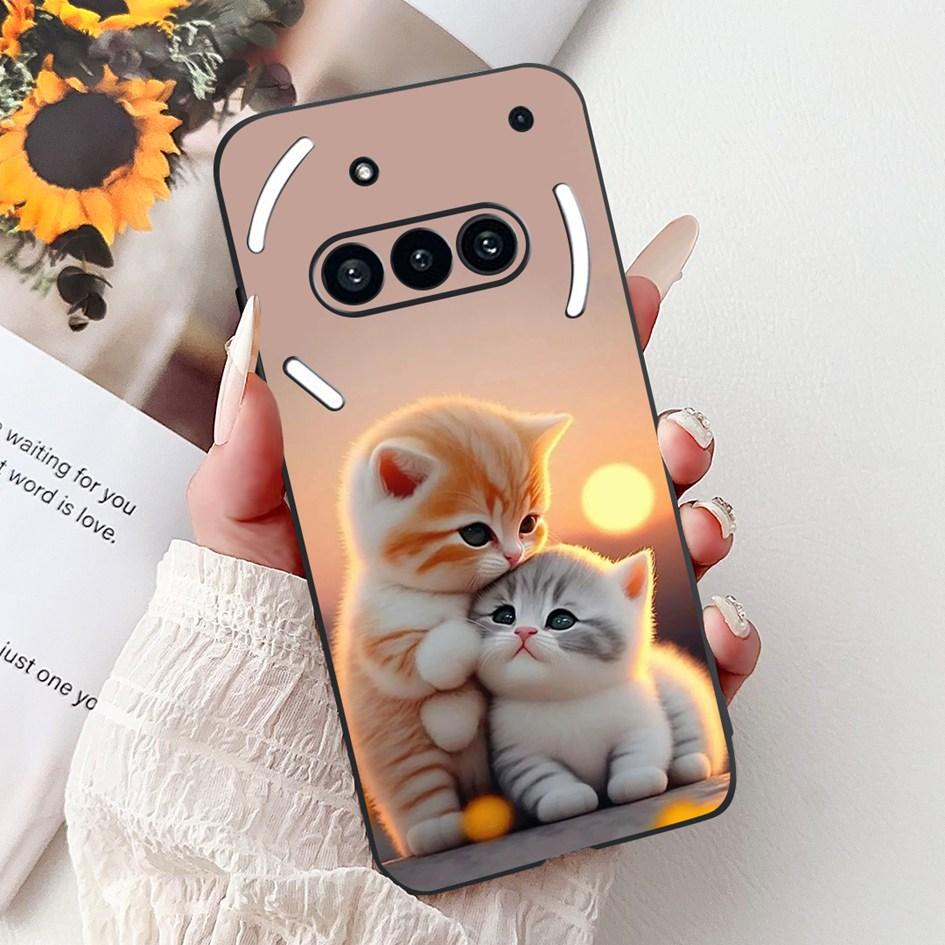 For Nothing Phone 3A 2025 Case A059 Fashion Flower Cats Cartoon Silicone Soft Shockproof Cover For Nothing Phone3A 3A Pro Bumper
