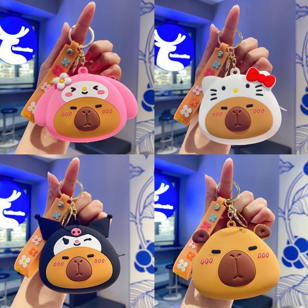 Creative Cartoon Kapibara Capybara Jun Keychain Doll Boys and Girls Cute Bag Pendant Small Gift