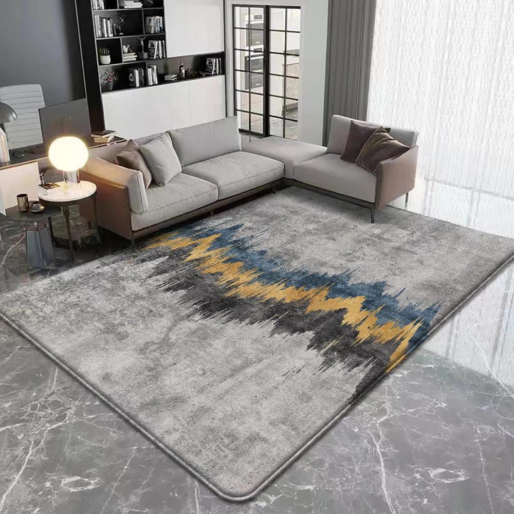 Modern Flannel Floor Carpet Anti-Skid Machine Washable Area Rug for Home Kitchen Living Room Bedroom Decor Floor Mat